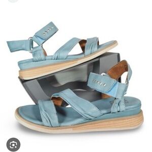 Miz Mooz Light Blue Strappy Comfort Sandals